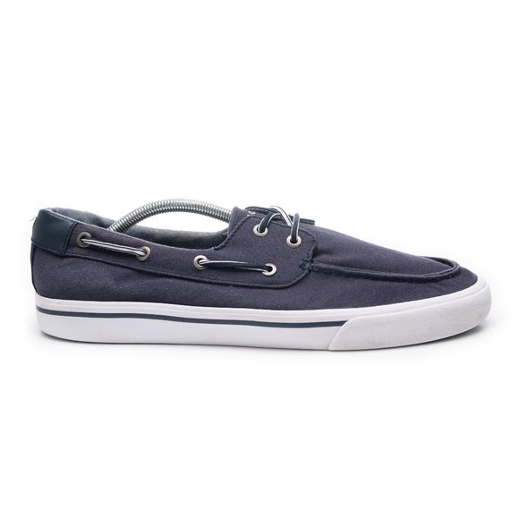 TOMMY HILFIGER navy blue boat shoe Sneaker size 11 - Picture 1 of 11